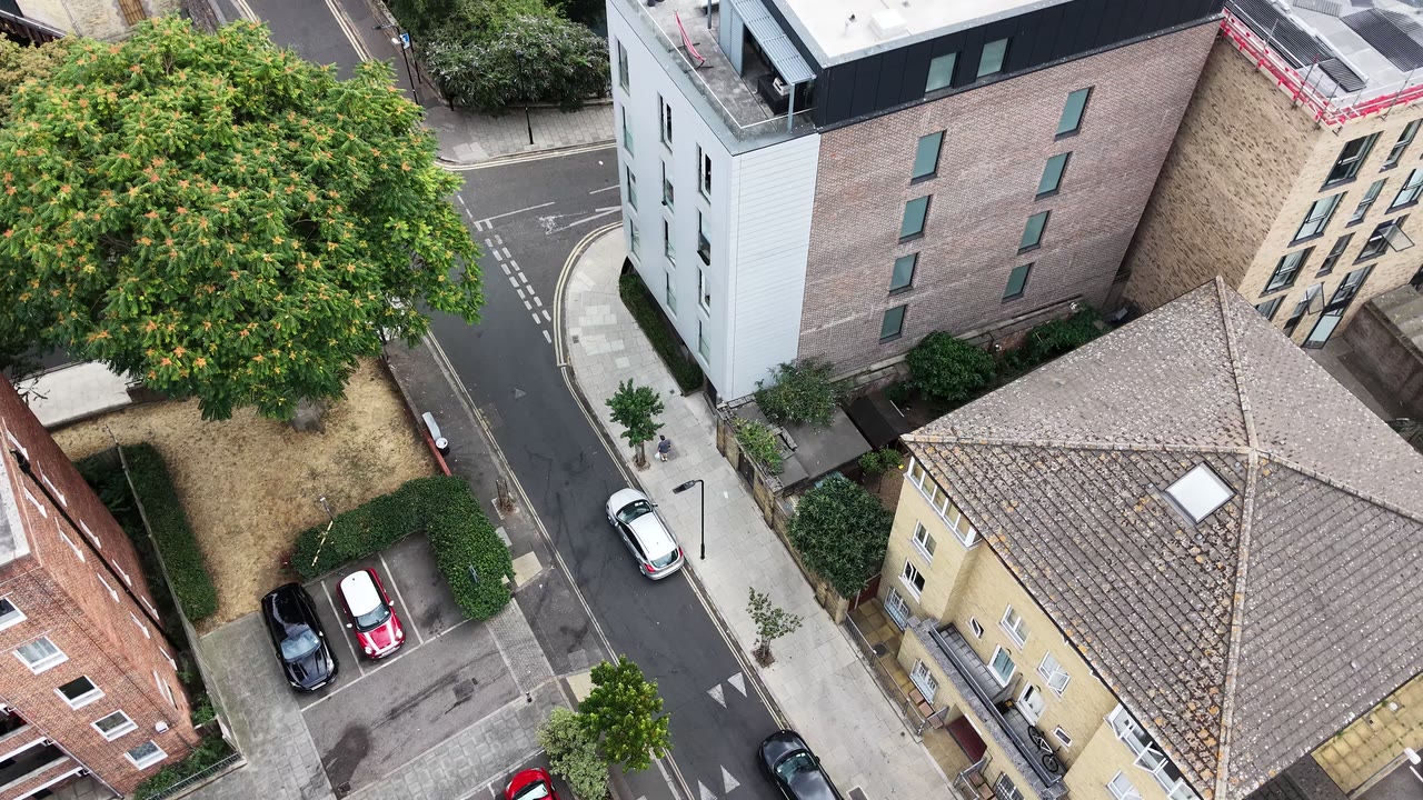 Aerial overview of a property site